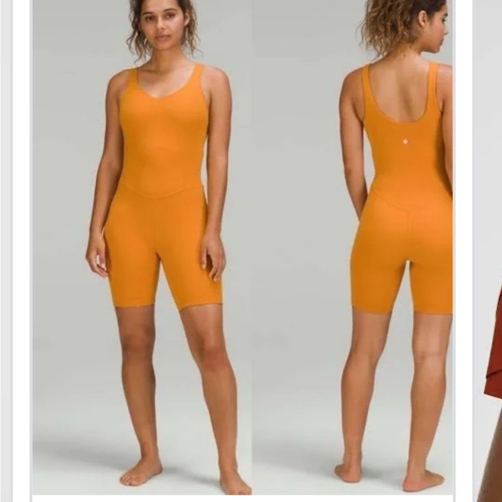 Lululemon Athletica Align Orange Bodysuit